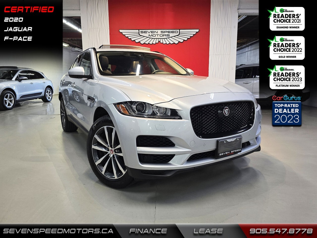 2020 Jaguar F-Pace 2.5t/CleanCarfax/OneOwner/Certified/Finance