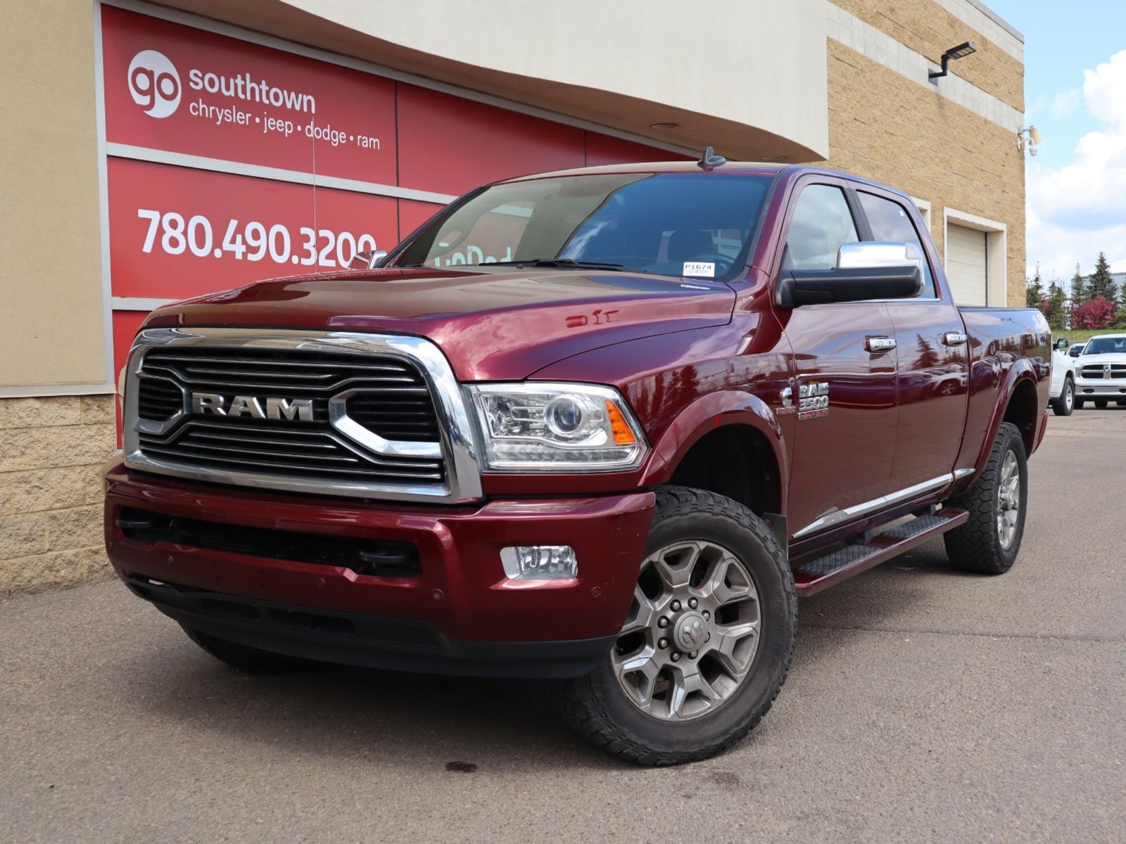2018 Ram 3500 LIMITED IN RED PEARL EQUIPPED WITH A 6.7L CUMMINS 