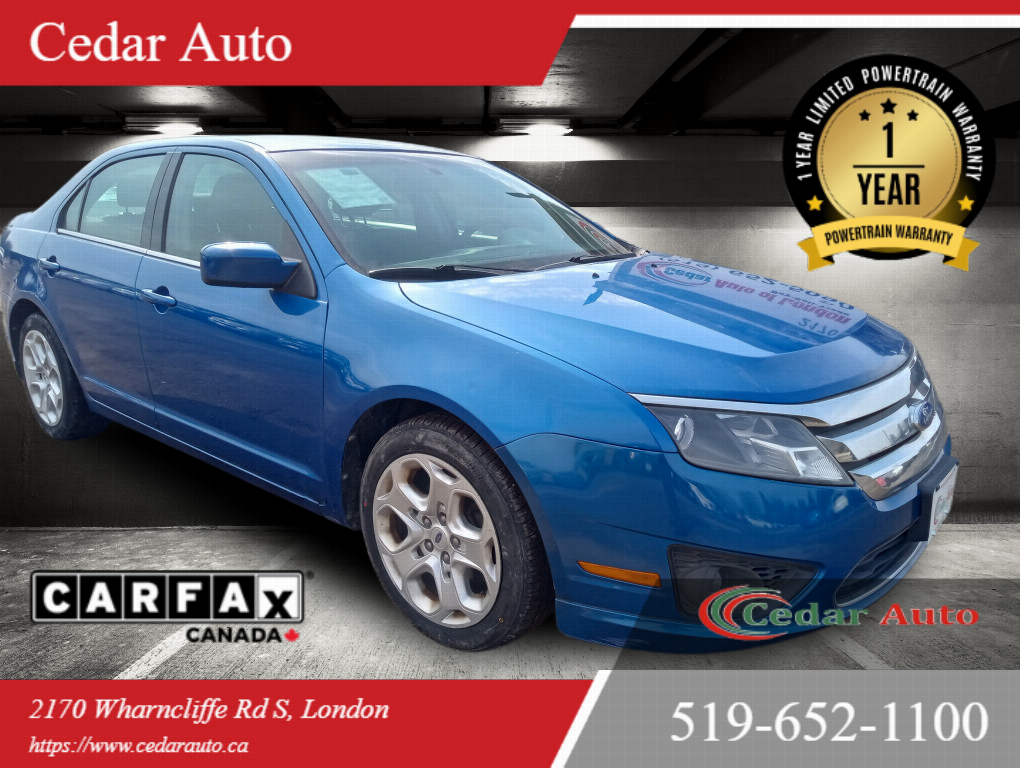 2011 Ford Fusion SE FWD | 1 YEAR POWERTRAIN WARRANTY INCLUDED