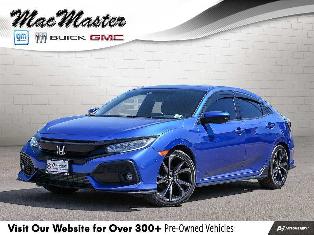 2018 Honda Civic Hatchback SPORT TOURING, MANUAL, HTD LEATHER, ROOF, CLEAN!