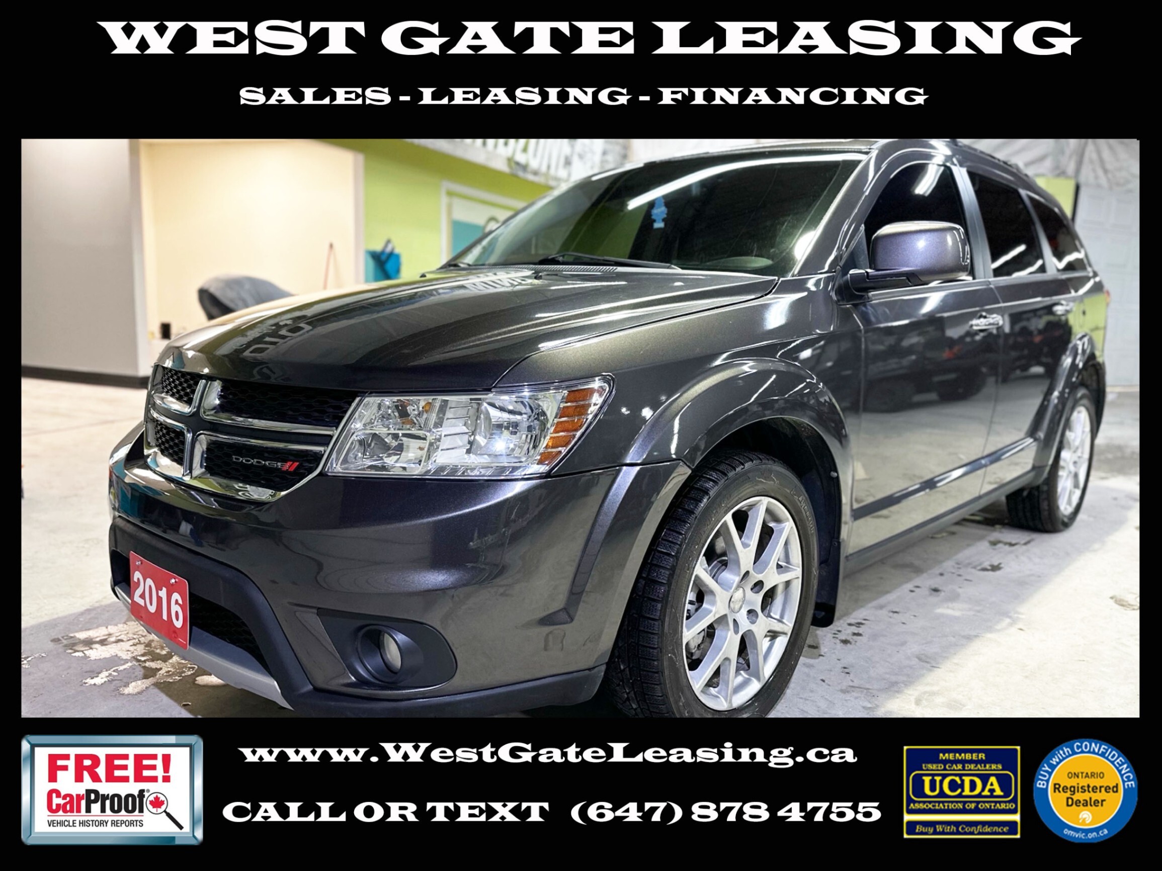 2016 Dodge Journey R/T | AWD | LEATHER | CAMERA | 7 SEATER | SUNROOF 