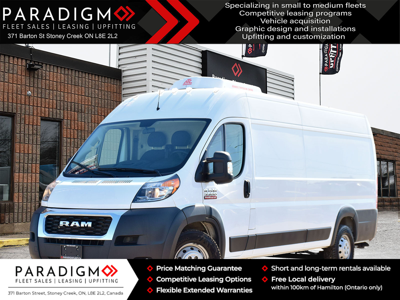 2021 Ram ProMaster 3500 3500 REFRIGERATED HIGH ROOF EXTENDED!!!