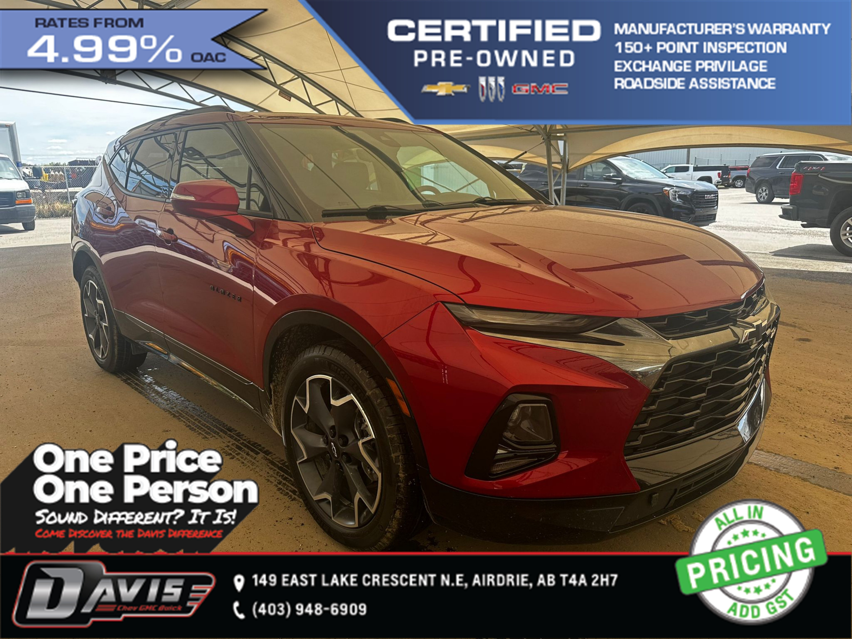 2021 Chevrolet Blazer RS 300+ HP V6 | SUNROOF | HEATED & COOLED LEATHER 