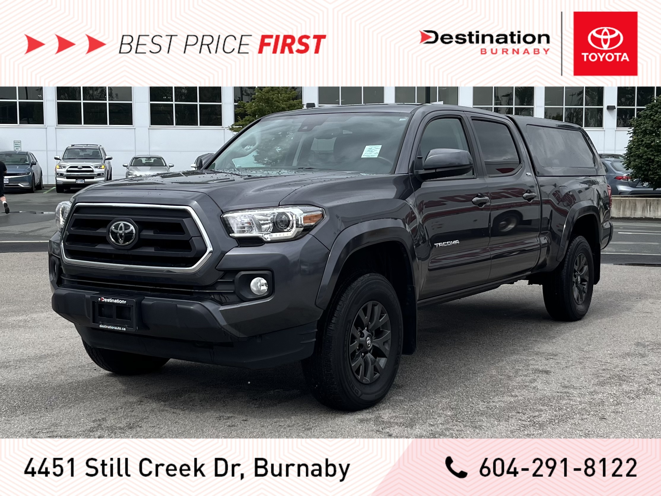 2022 Toyota Tacoma Dbl Cab SR5, Low Kms, No accidents, Canopy