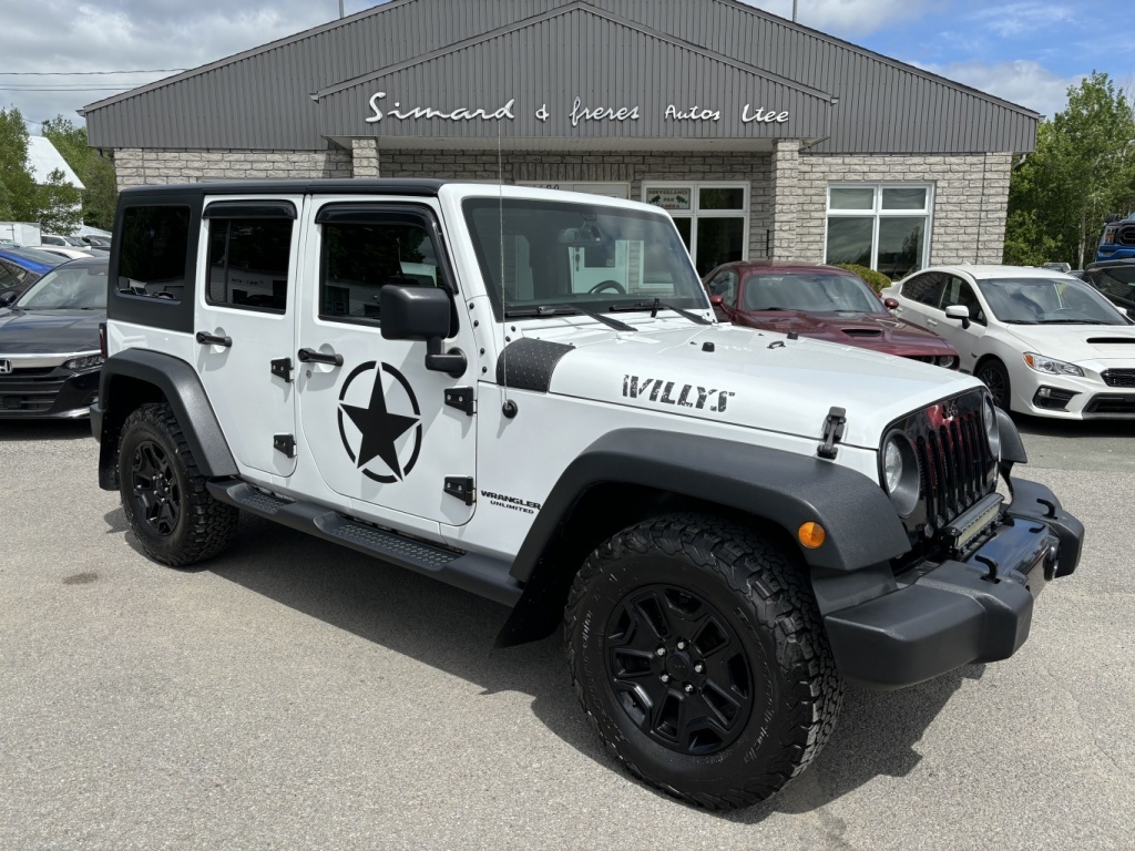 2016 Jeep WRANGLER UNLIMITED UNLIMITED WILLYS V6 3.6L 4X4 MAGS NOIR