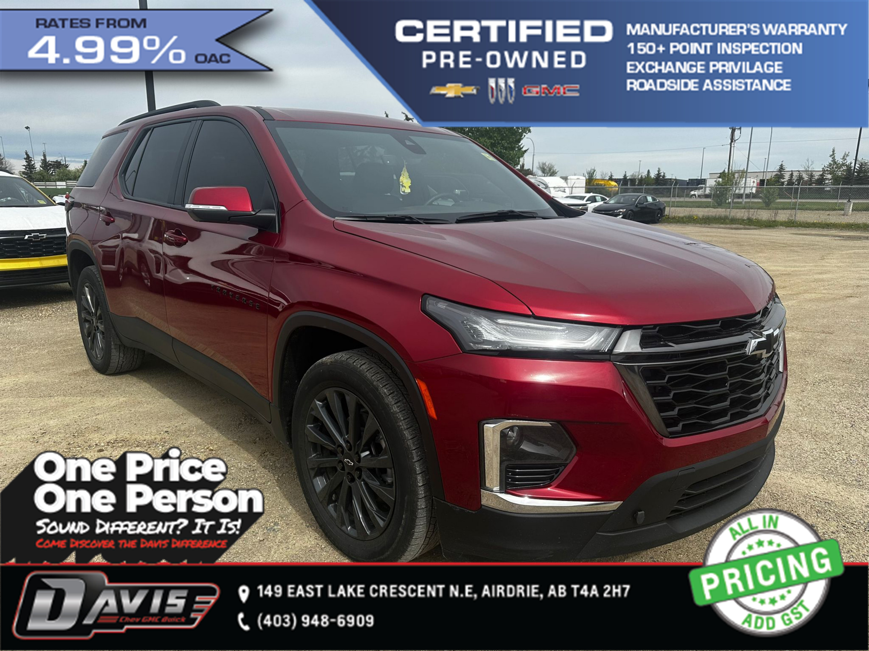 2023 Chevrolet Traverse RS 300+ HP V6 | TRAILERING PKG | 7 PASS | LEATHER 