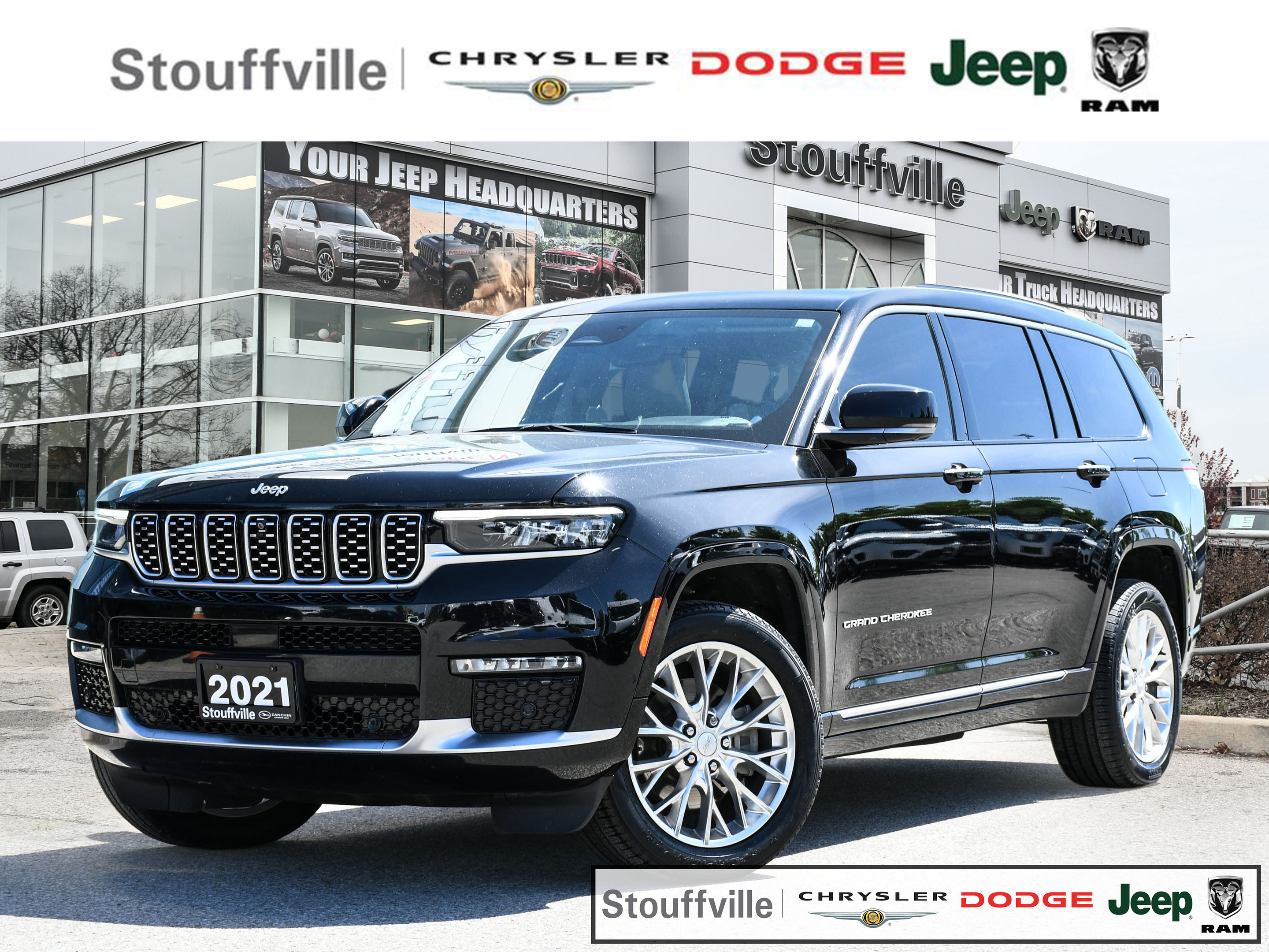 2021 Jeep Grand Cherokee L Summit 4x4 - Black on Light Grey Leather!