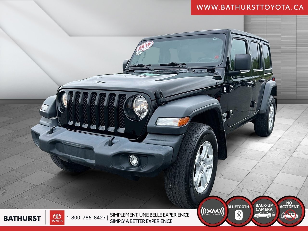 2019 Jeep WRANGLER UNLIMITED Sport CLEAN CARFAX!!! ONE OWNER!! / CARFAX PROPRE!