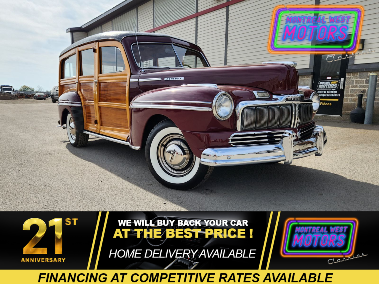 1948 Mercury Woody Woodie Wagon / MINT Condition Very Rare ! / Très R