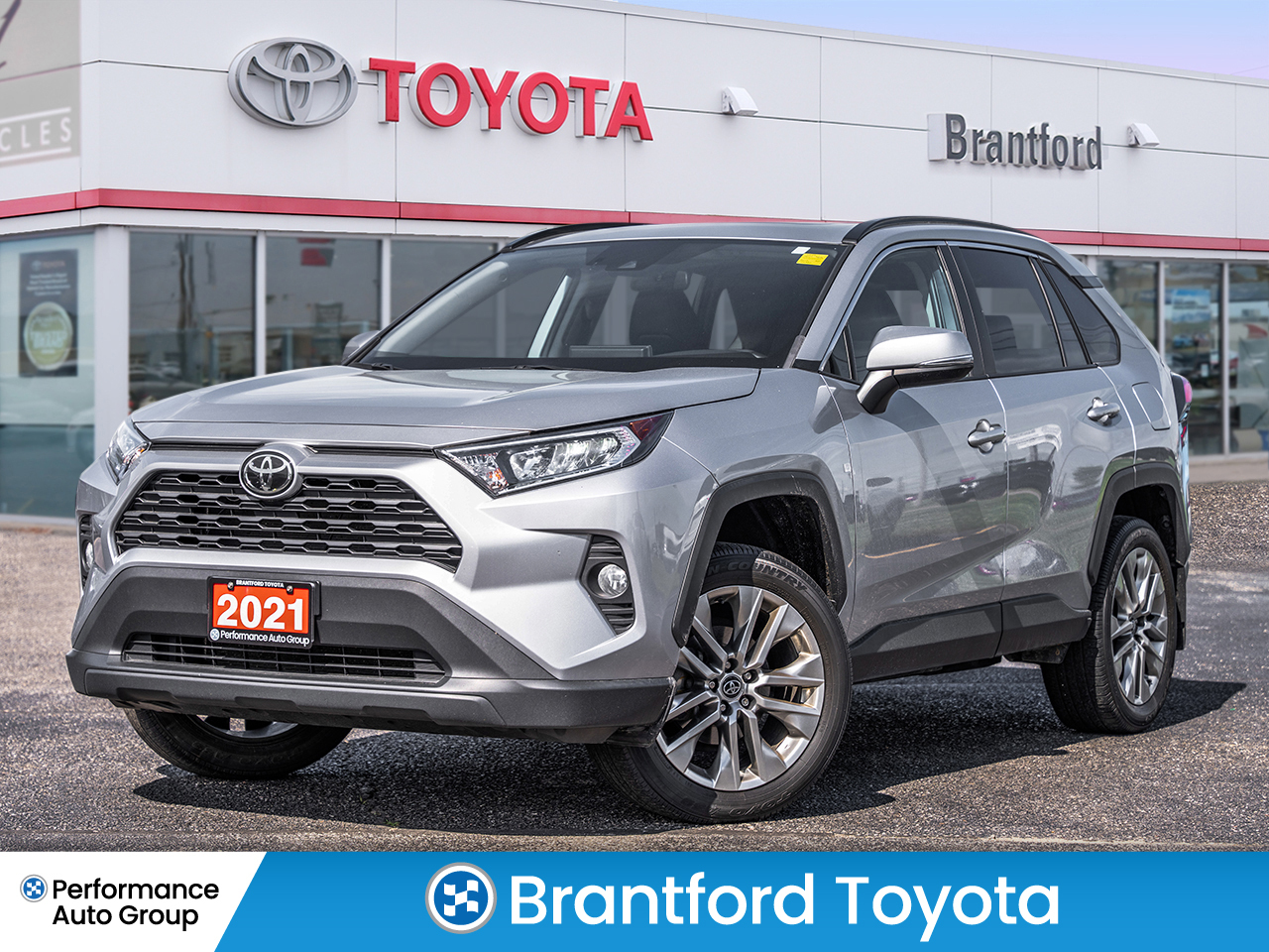 2021 Toyota RAV4 XLE AWD WITH PREMIUM PACKAGE - SILVER ON BLACK