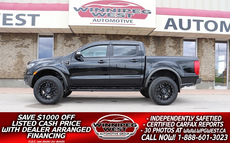 2019 Ford Ranger LARIAT CREW 4X4, LOADED, LIFTED. LOTS OF EXTRAS!!
