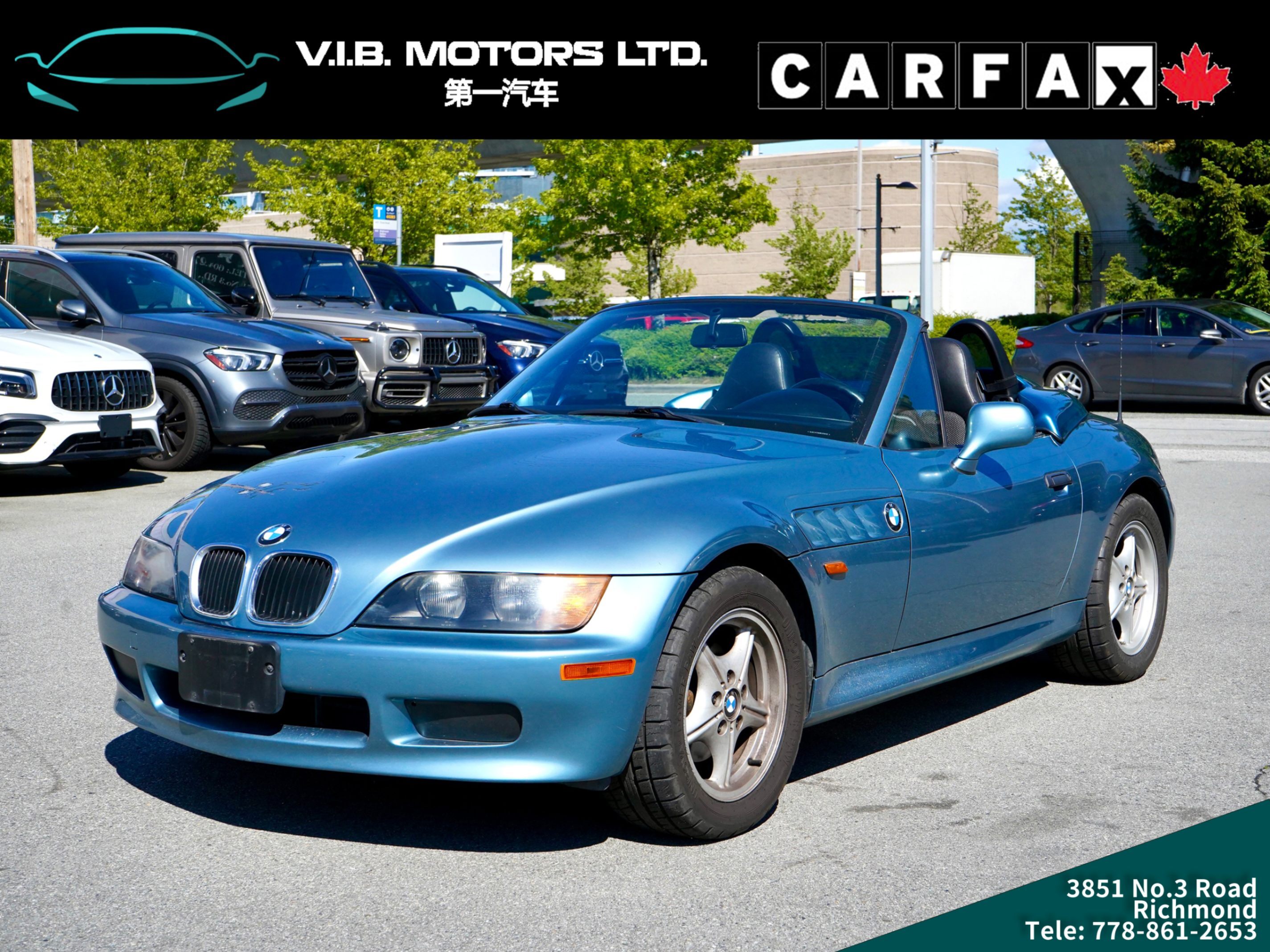 1998 BMW 3 Series Z3 2dr Roadster 1.9L/ BC LOCAL/ PRE COLLECTOR PLAT