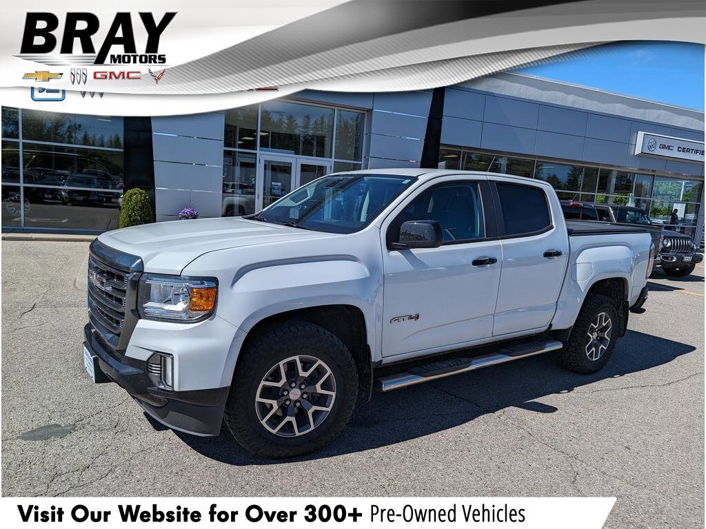 2022 GMC Canyon AT4 W/LEATHER, CREW, 4X4, NAV, HTD LEATHER, LOW KM