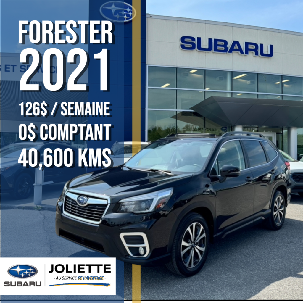 2021 Subaru Forester Limited Bas kilométrage | Noir sur Noir | Véhicule