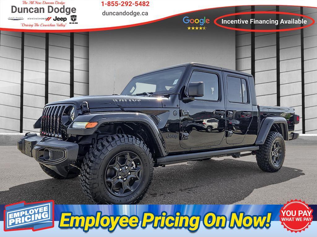 2023 Jeep Gladiator Willys, Bluetooth, Removable Top, A/C, Towing. 
