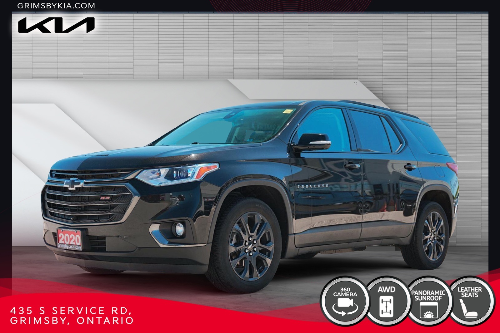 2020 Chevrolet Traverse RS | PANO ROOF | 360 BACK UP CAM | AWD