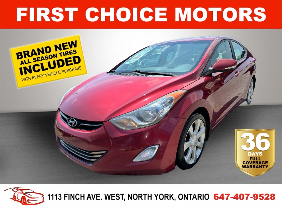 2012 Hyundai Elantra LIMITED ~AUTOMATIC, FULLY CERTIFIED WITH WARRANTY!