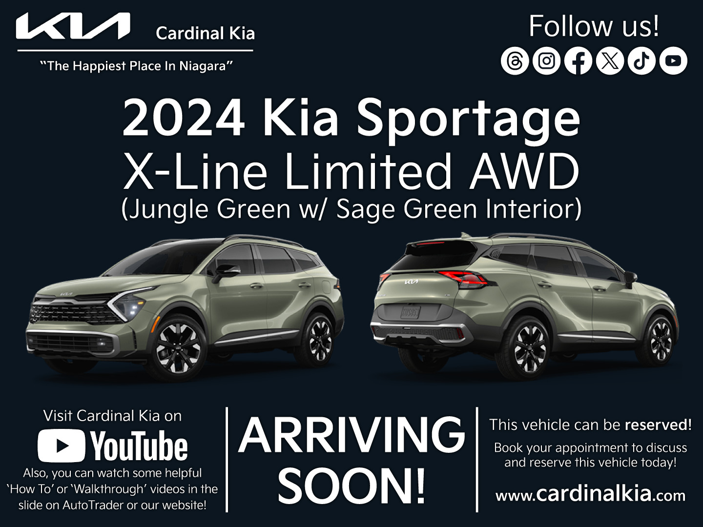 2024 Kia Sportage X-Line Limited AWD w/ Sage Green Interior