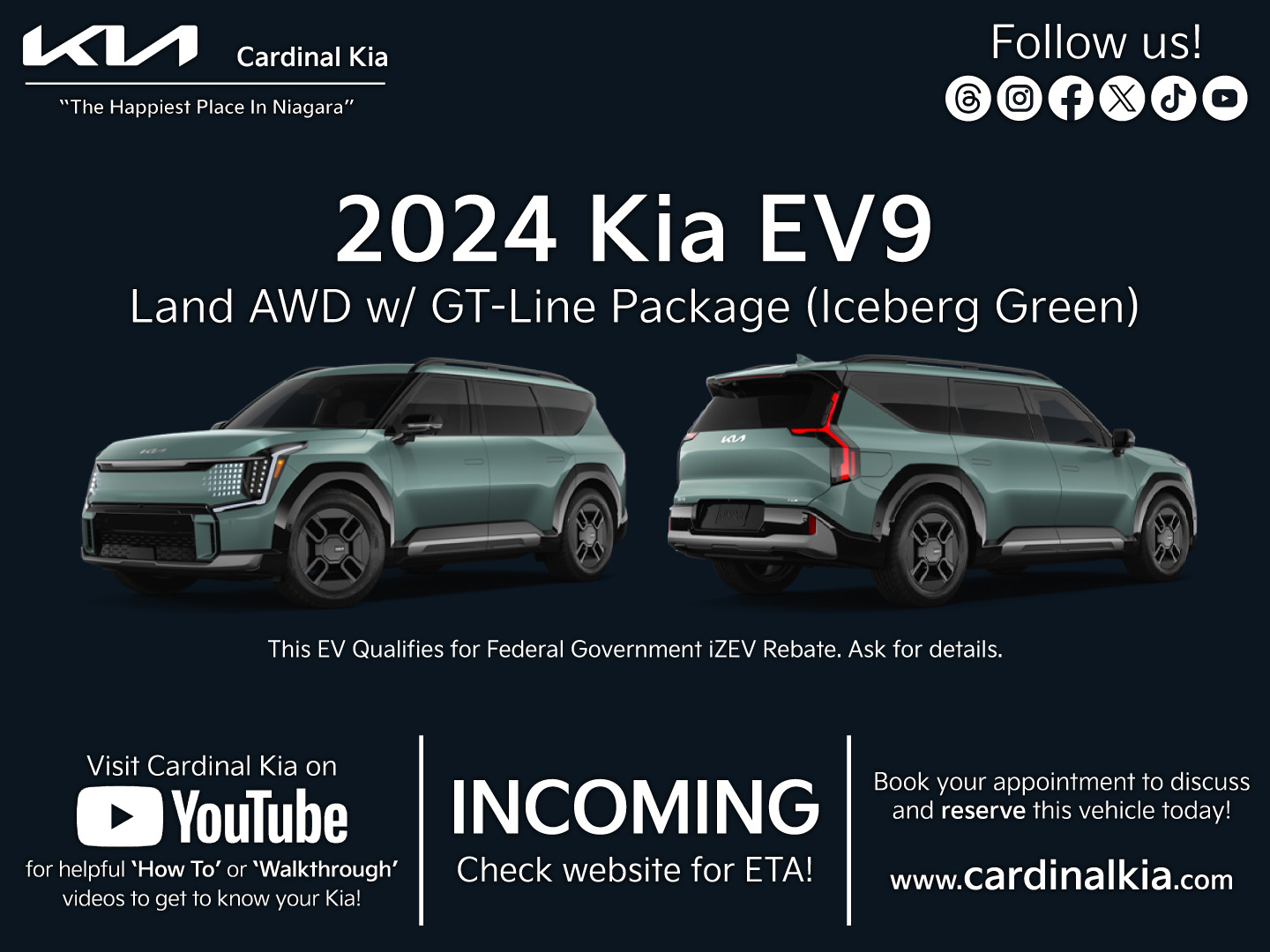 2024 Kia EV9 Land AWD w/ GT-Line Package