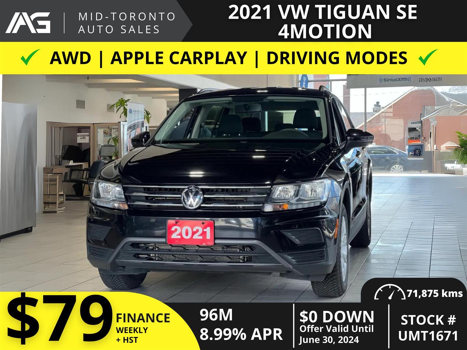 2021 Volkswagen Tiguan Trendline - AWD - No Accidents - Navigation w/Appl
