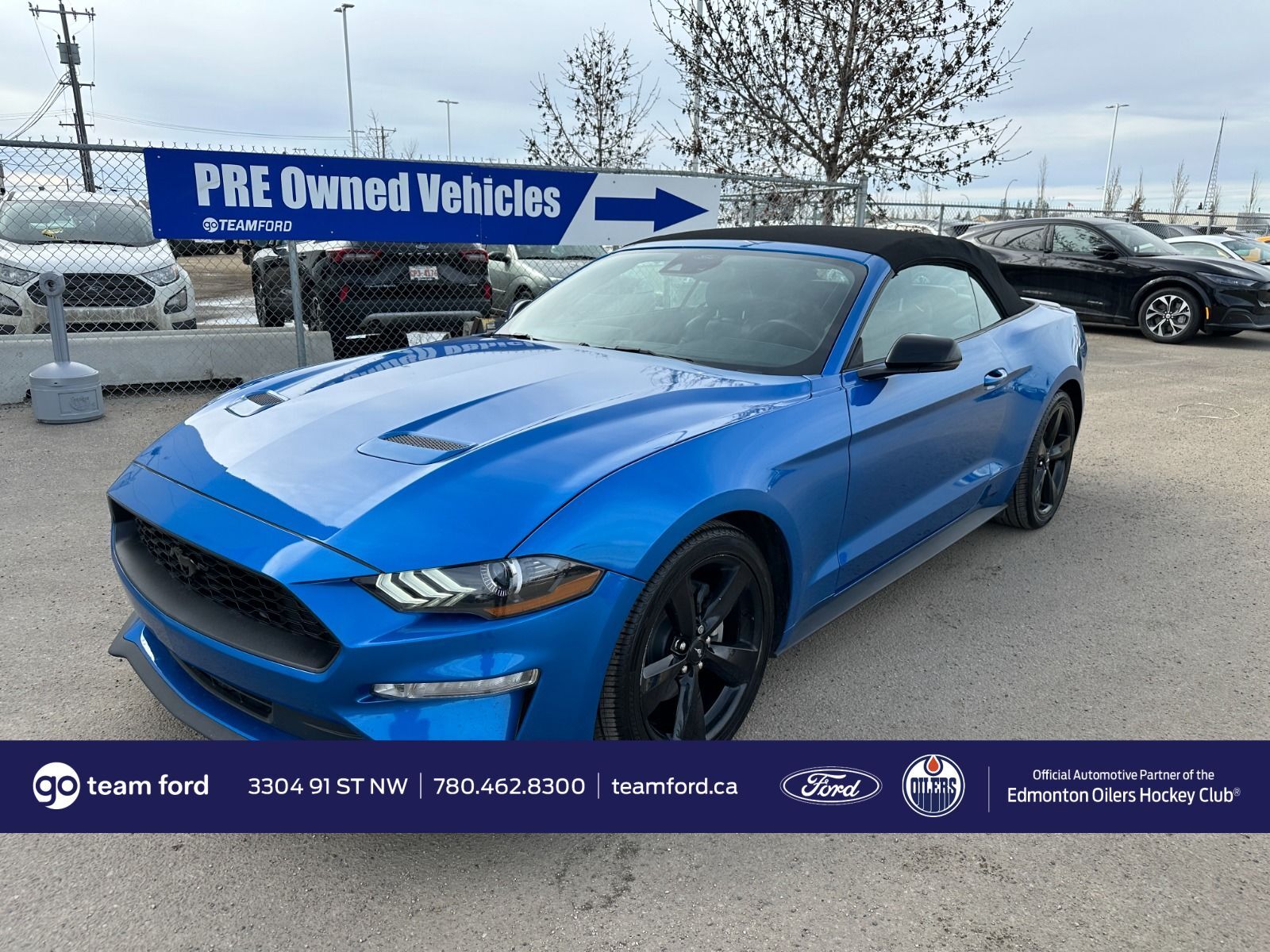 2021 Ford Mustang 2.3L ECOBOOST 310 HP, ECOBOOST PREMIUM, BLACK ACCE