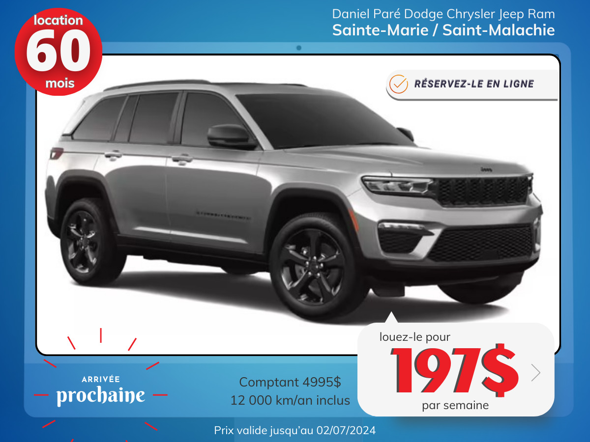 2024 Jeep Grand Cherokee Limited Ens. Black V6 4x4 *ARRIVAGE JUIN*