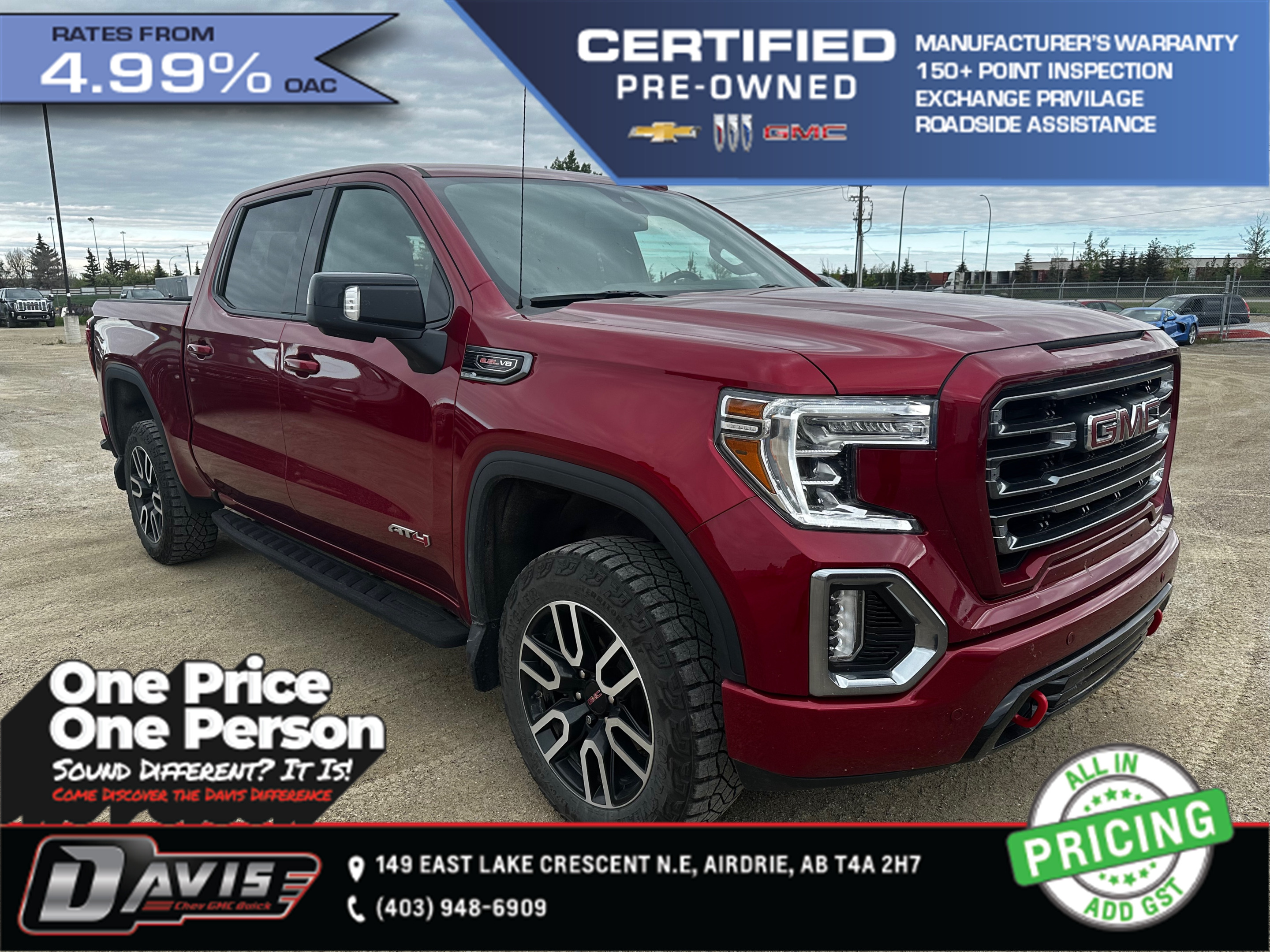 2022 GMC Sierra 1500 Limited AT4 6.2V8 | AT4 PREMIUM GROUP | SUNROOF | DRIVER A