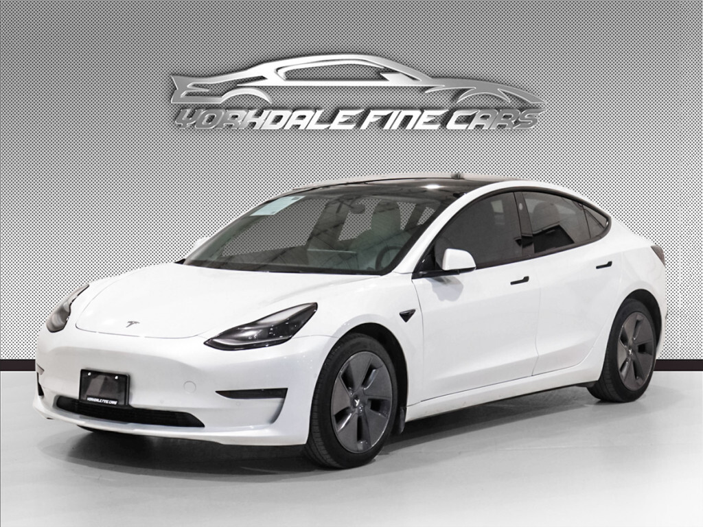 2022 Tesla Model 3 Standard Range Plus / Autopilot / White Interior /