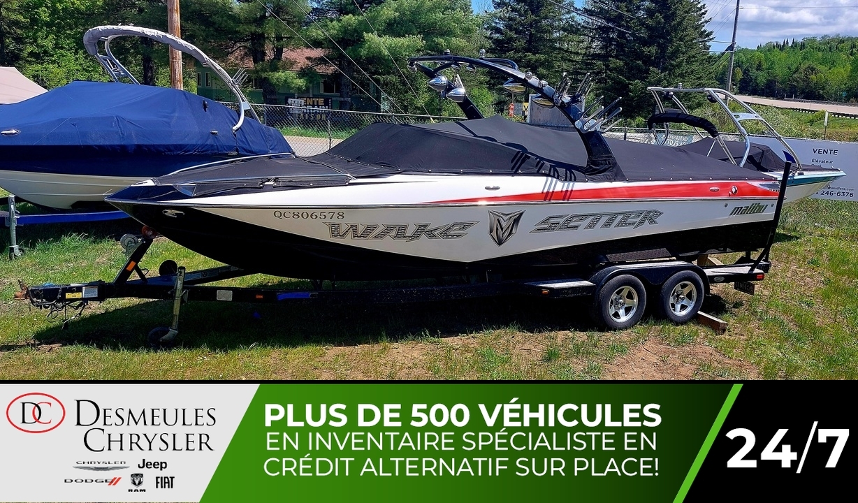 2007 Malibu WakeSetter 24' Moteur Indmar 6L Remorque incluse 695 heures