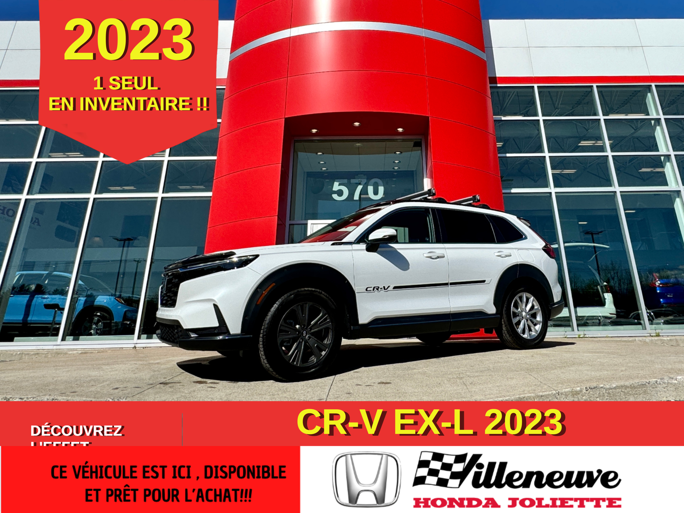 2023 Honda CR-V EX-L CRV en location facile à partir de 2.99%.