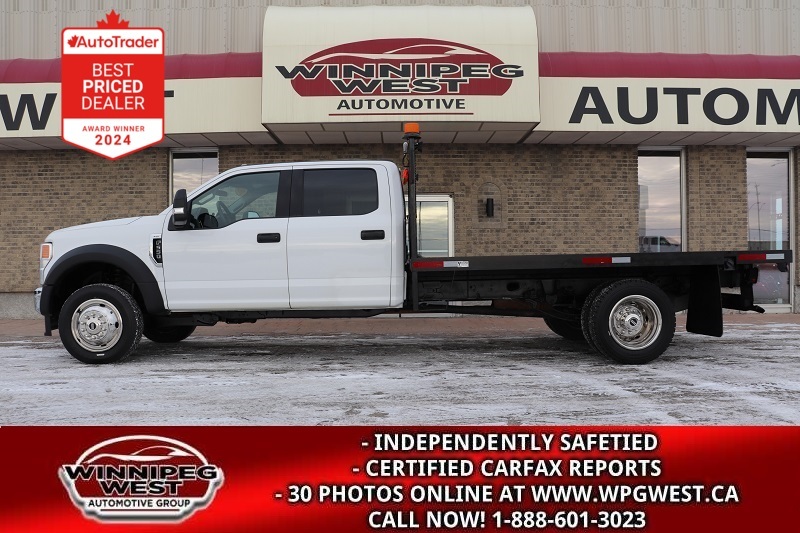 2020 Ford F-550 CREW DUALLY 4X4, 12FT DECK, HD GVW, LOADED/AS NEW!