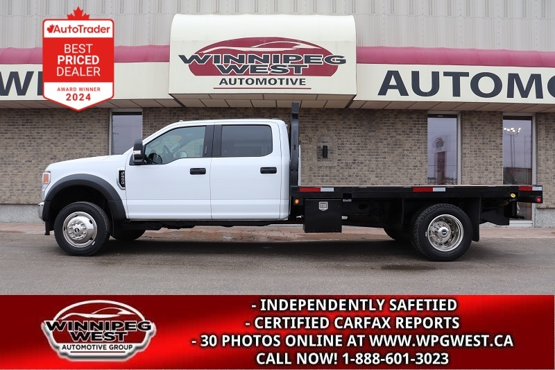 2022 Ford F-550 CREW DUALLY 4X4, 12FT DECK, HD GVW, LOADED & CLEAN