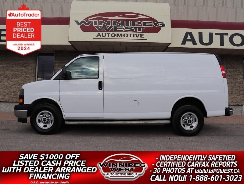2021 GMC Savana Cargo Van 2500 135", 6.6L V8, WELL EQUIPPED, LOW KM, AS NEW!