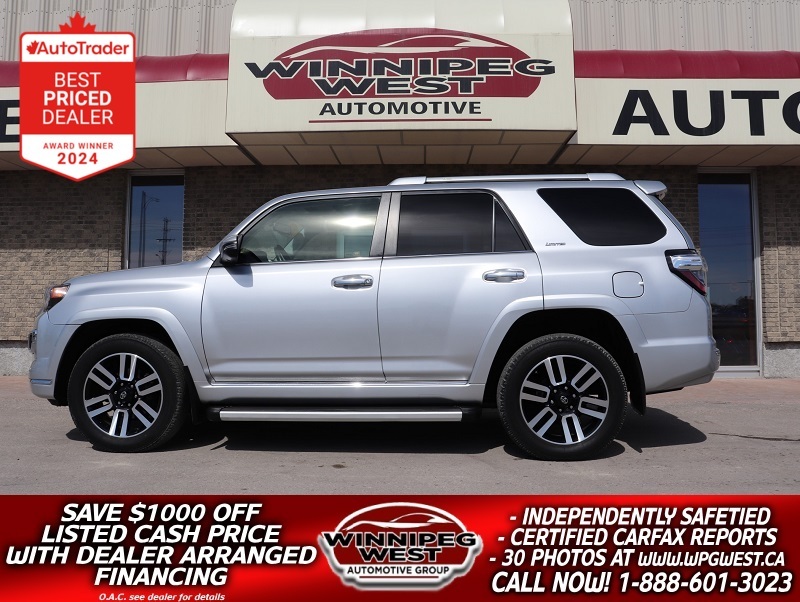 2018 Toyota 4Runner LIMITED V6 4X4, NAV ,ROOF, LEATHER, FLAWLESS/65KMS