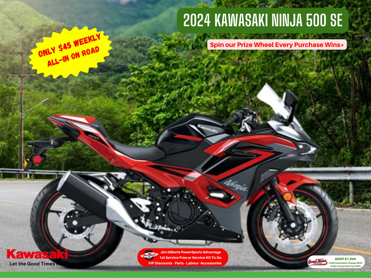 2024 Kawasaki Ninja 500 SE - Only $45 Weekly, All-in