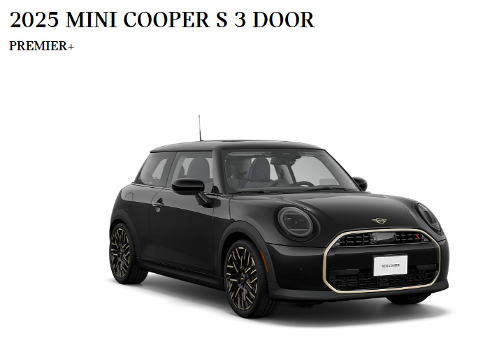 2025 MINI Cooper Hardtop NEW 3 DOOR S- Premier+/Favoured