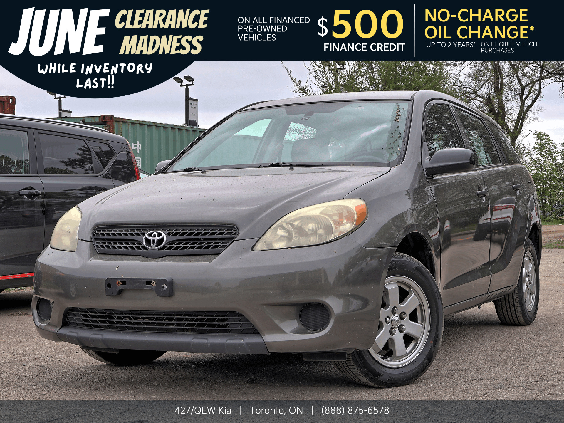 2006 Toyota Matrix AS TRADED LOW KMS