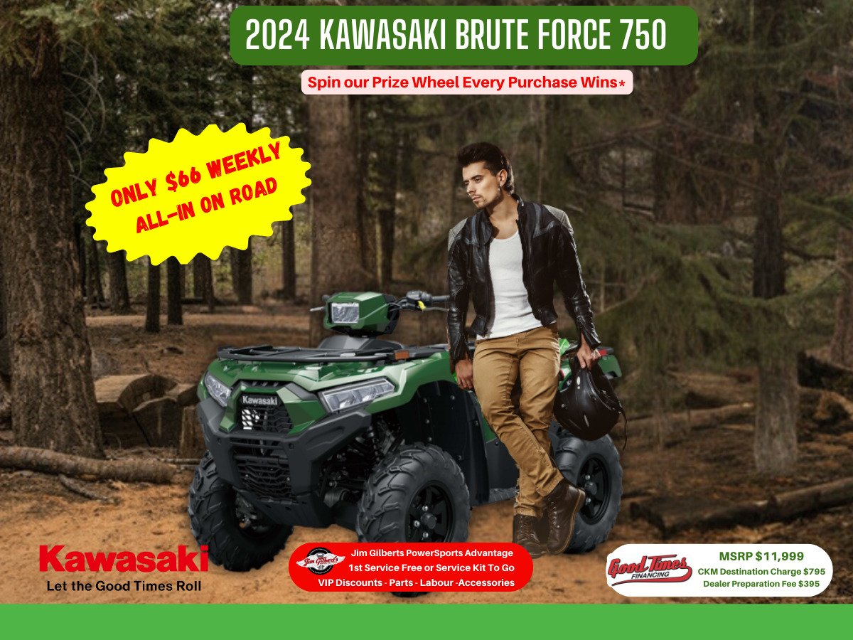 2024 Kawasaki KVF750LEF Brute Force 750 - Only $66 Weekly, All-in