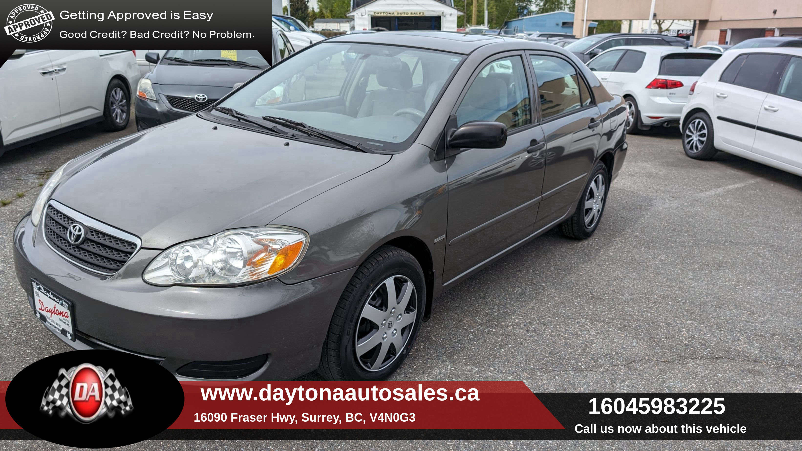 2008 Toyota Corolla 4dr Sdn Auto CE SE, sunroof, power group, key less