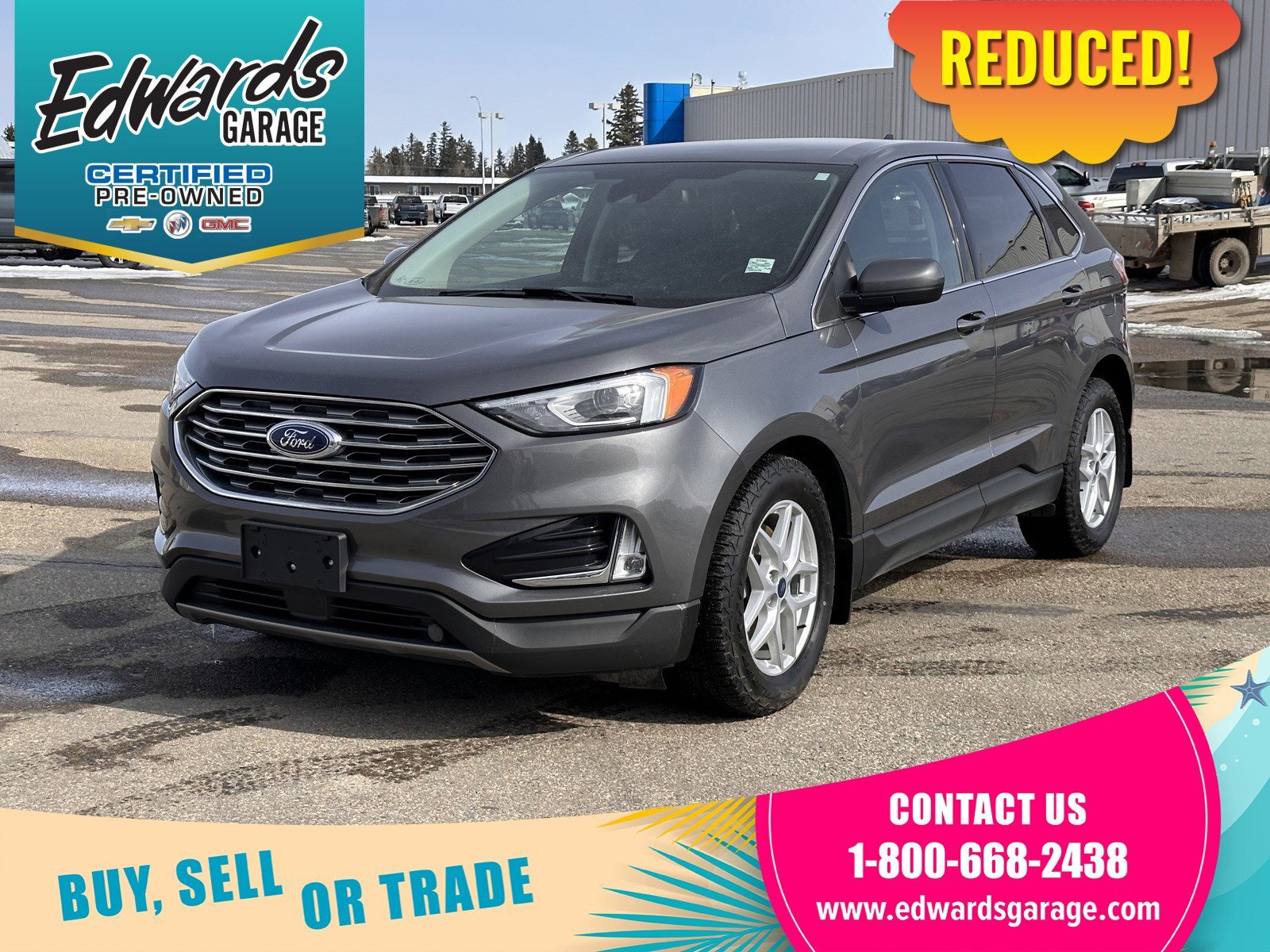 2021 Ford Edge SEL Htd Buckets Driver Alert