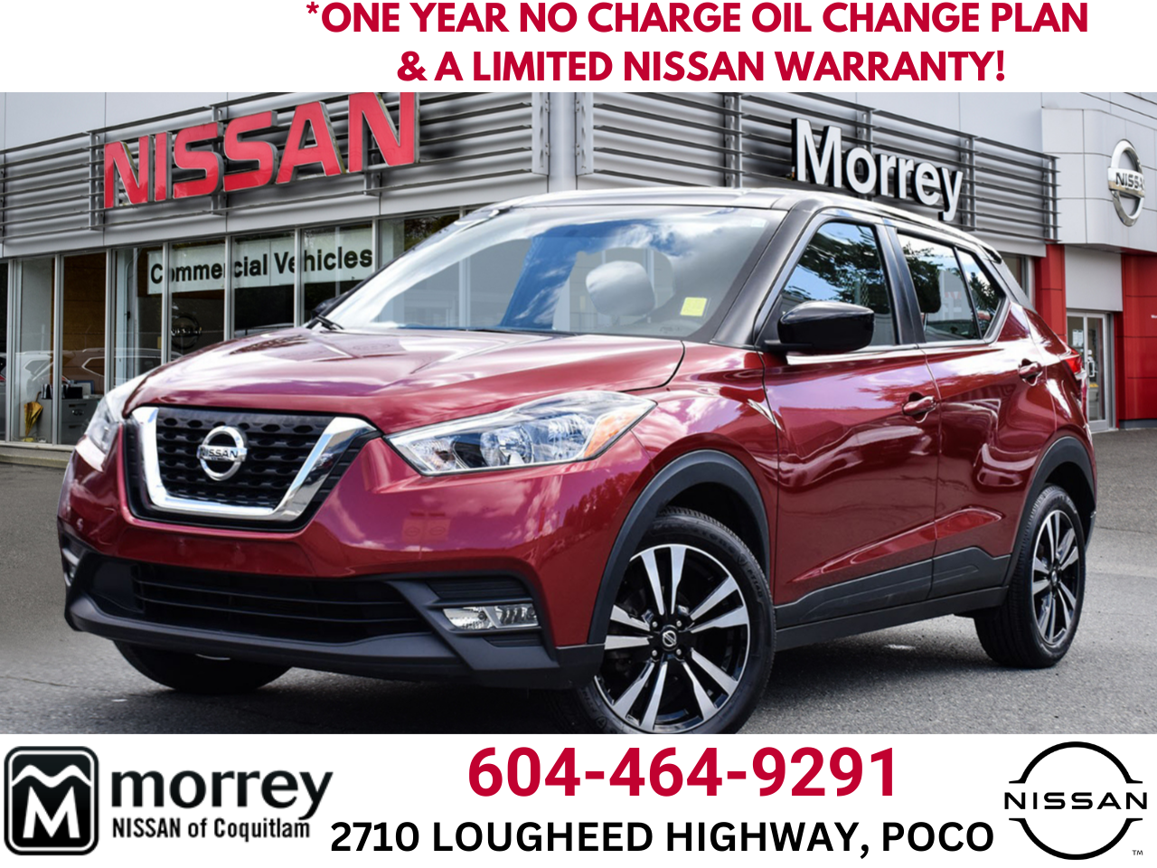 2019 Nissan Kicks SV--CERTIFIED PRE-OWNED--LOCAL BC VEHICLE 
