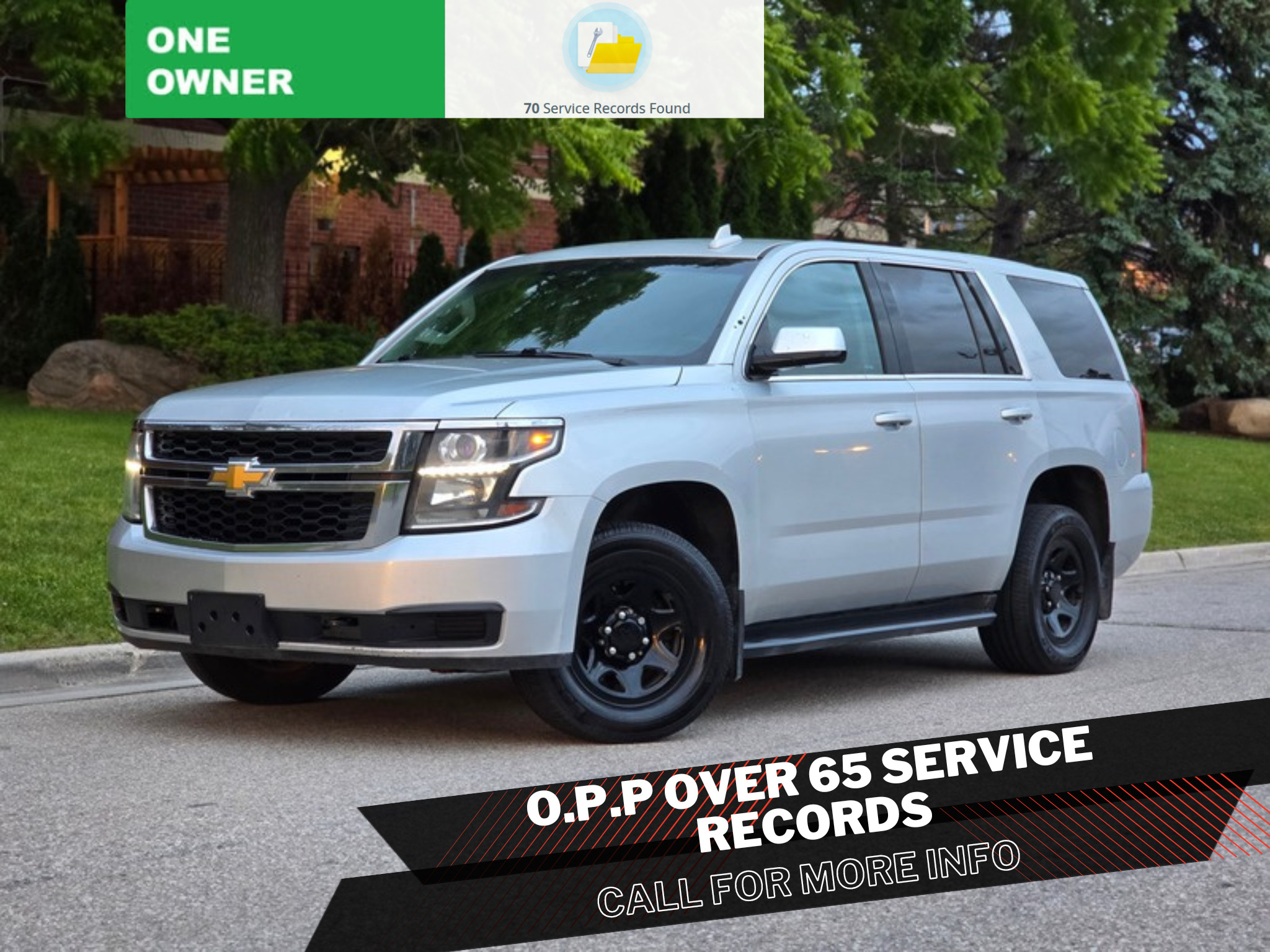 2017 Chevrolet Tahoe 4WD **Unmarked O.P.P Police 65 service records**