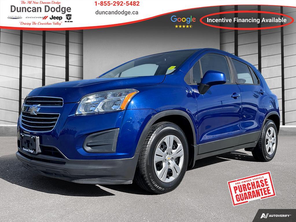 2016 Chevrolet Trax One Owner, Low KM, Bluetooth, A/C, Back-Up Cam.