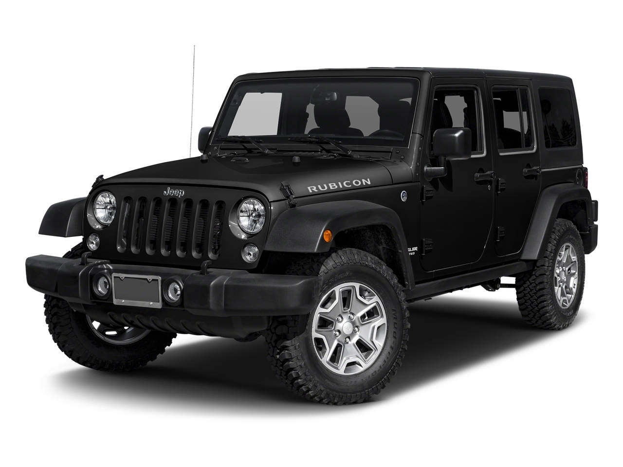 2017 Jeep WRANGLER UNLIMITED UNLIMITED RUBICON IN BLACK EQUIPPED WITH A 3.6L V6