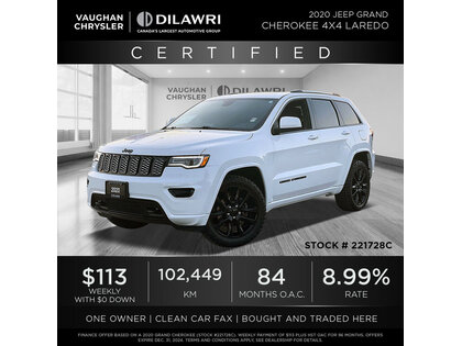 used 2020 Jeep Grand Cherokee car, priced at $29,603