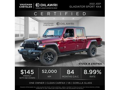 used 2022 Jeep Gladiator car, priced at $42,990