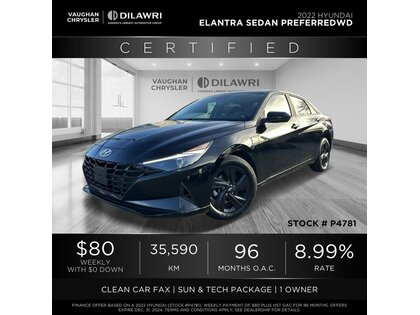 used 2022 Hyundai Elantra car, priced at $23,965