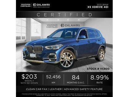 used 2021 BMW X5 car, priced at $52,900