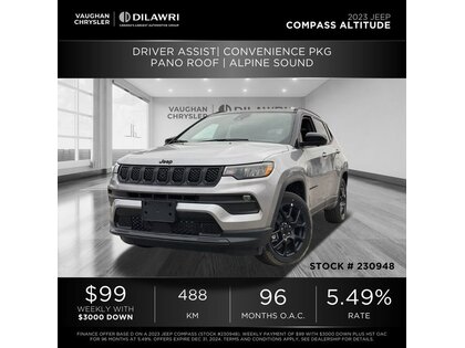 used 2023 Jeep Compass car, priced at $46,634