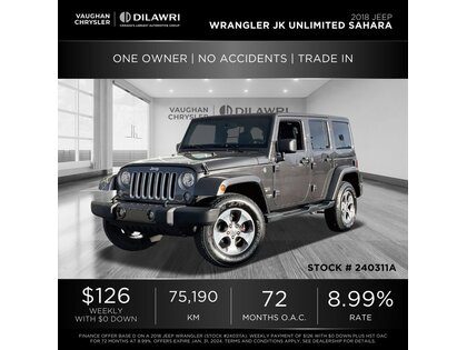 used 2018 Jeep Wrangler car, priced at $29,189